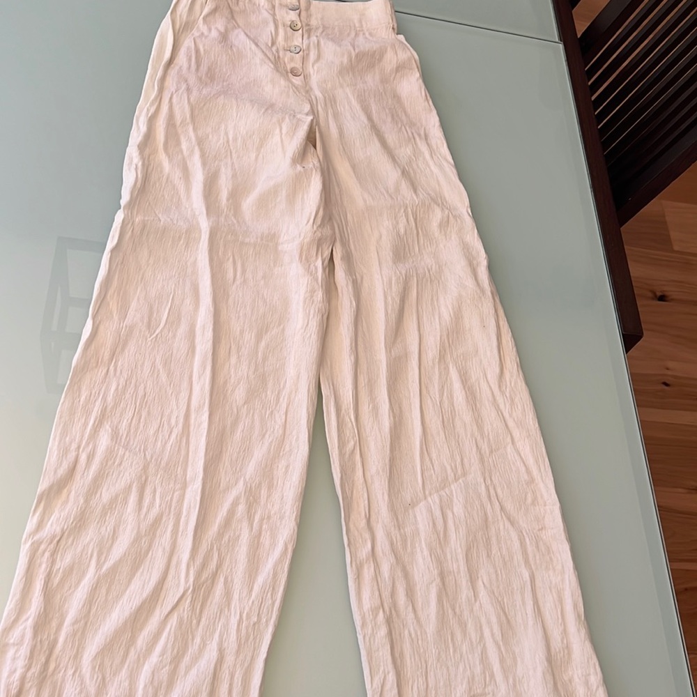 Massimo Dutti white summer pants